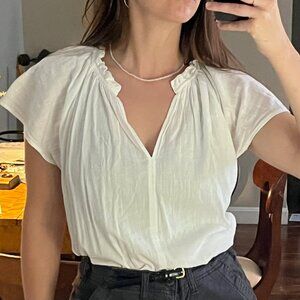 White Summer Blouse from GAP, short-sleeve, size small